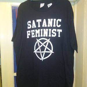 Satanic feminist never worn tee unisex 2x